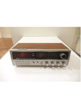 Vintage Yorx AM/FM Electronic Digital Alarm Clock Woodgrain Panels R5233